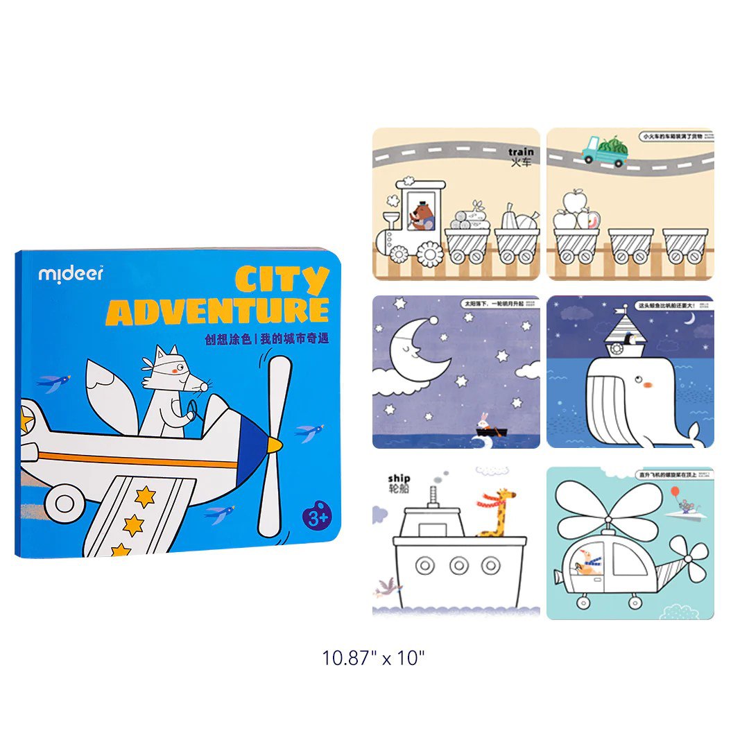 Mideer - First Coloring Book: City Adventure