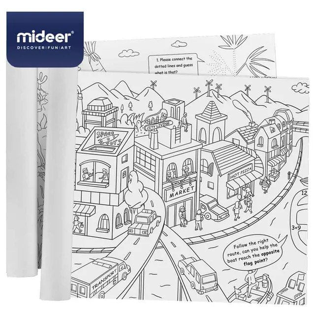 Mideer - Giant Colouring scroll: City