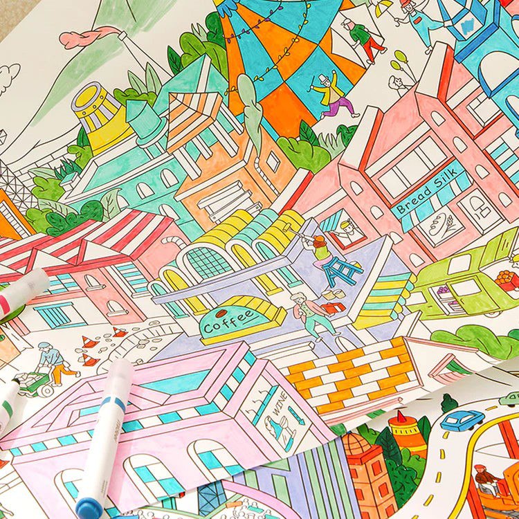 Mideer - Giant Colouring scroll: City