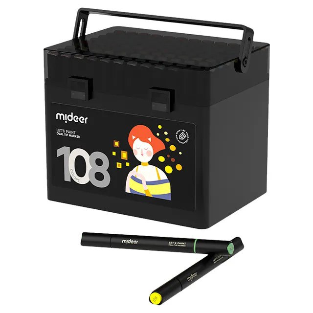 Mideer - Oily Double-Ended Marker 108Pcs