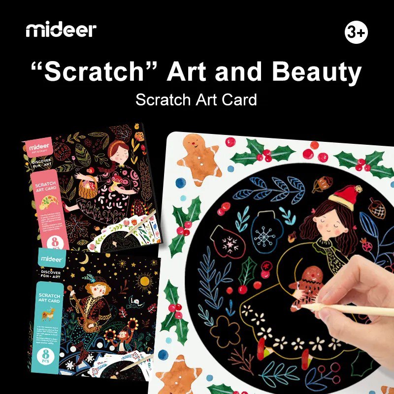 Mideer - Scratch Art Card - Boy