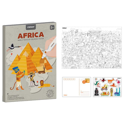 Mideer - World Traveler Coloring Poster Africa