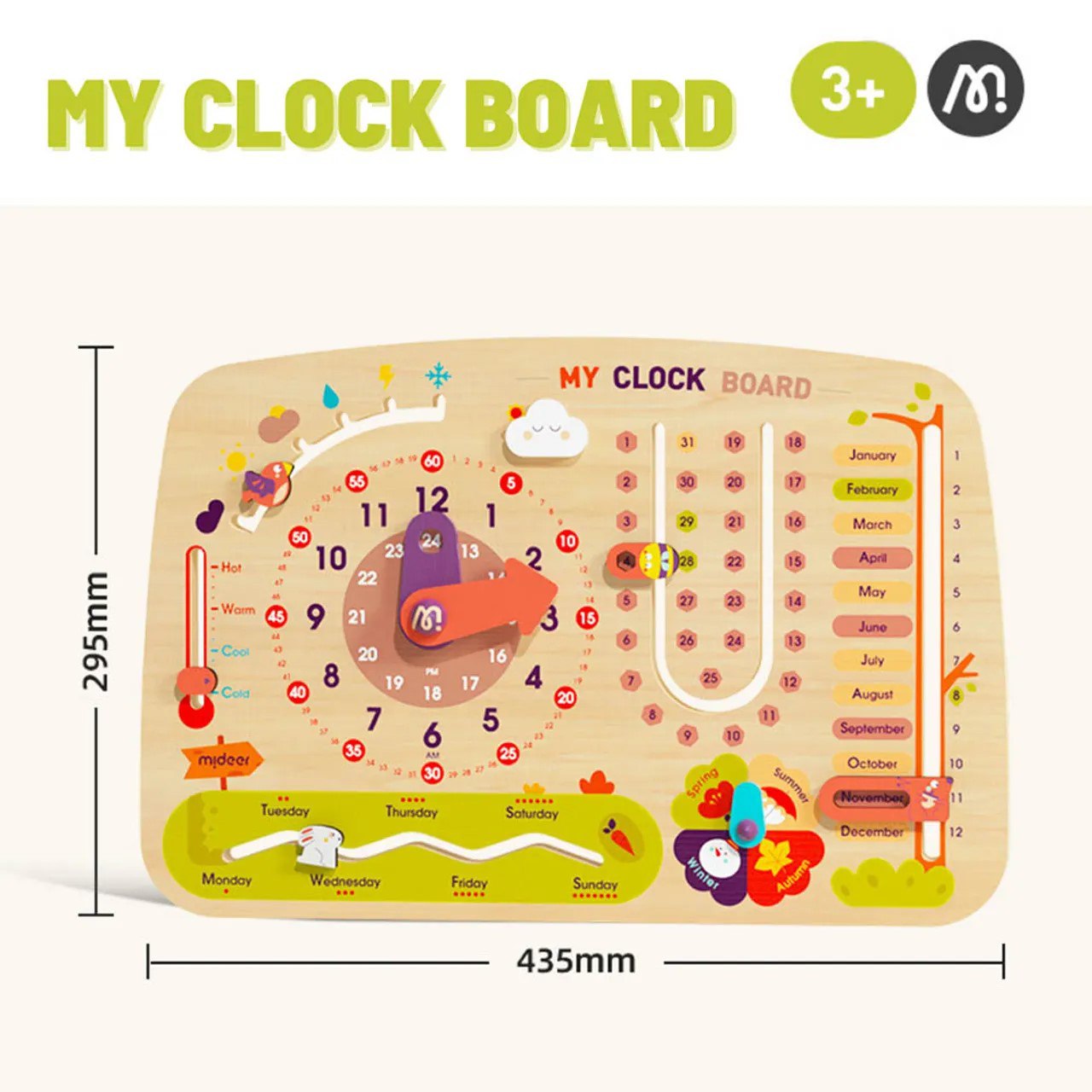 Mideer - Versatile Clock Board