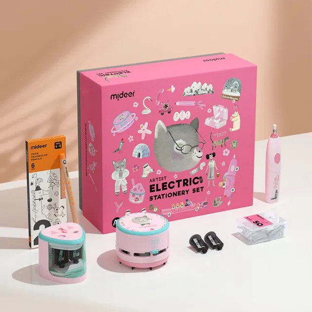 Mideer Electric Stationery Set Artist Pink