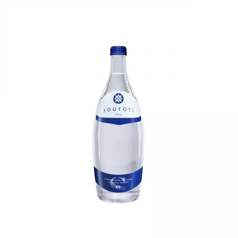 SOUROTI Carbonated Natural Mineral Water 750ml - Plain