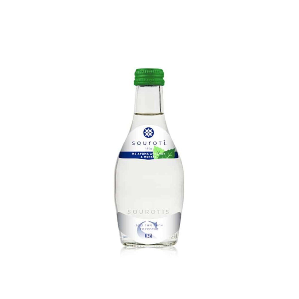 SOUROTI Carbonated Natural Mineral Water 250ml - Mint