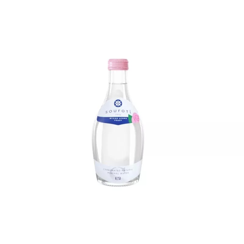 SOUROTI Carbonated Natural Mineral Water 250ml - Rose