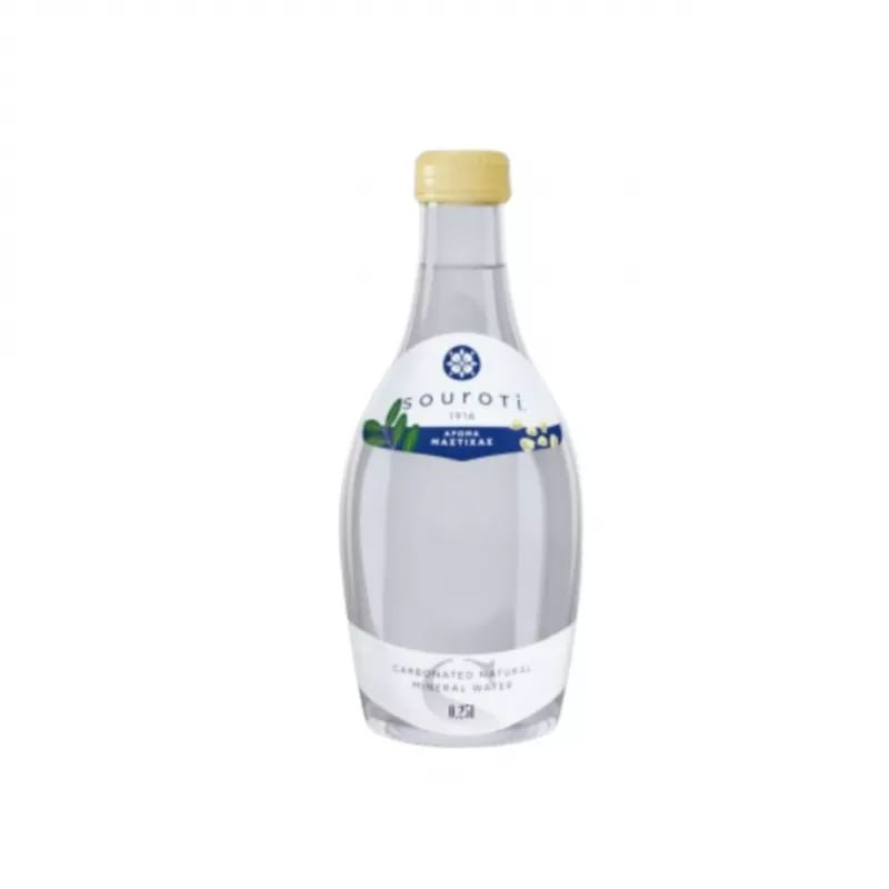 SOUROTI Flavor Carbonated Natural Mineral Water 250ml - Mastica