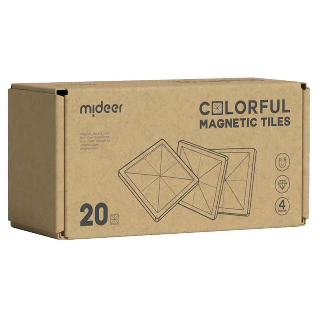 Mideer - Colorful Magnetic Tiles Cold Color 20Pcs