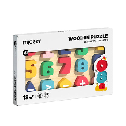 Mideer – Wooden Puzzle Let’S Learn Numbers