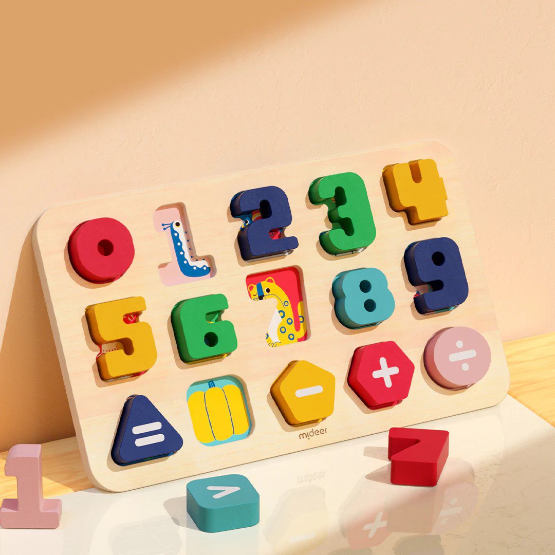 Mideer – Wooden Puzzle Let’S Learn Numbers