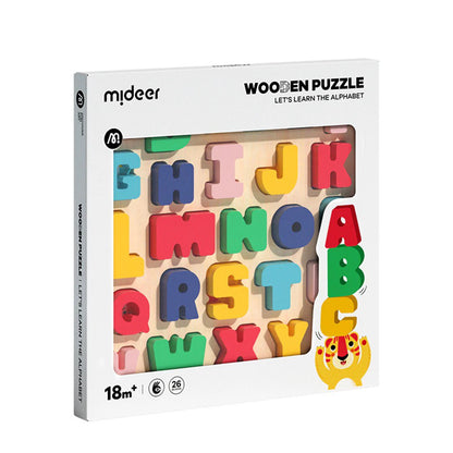 Mideer – Wooden Puzzle Let’S Learn Alphabet