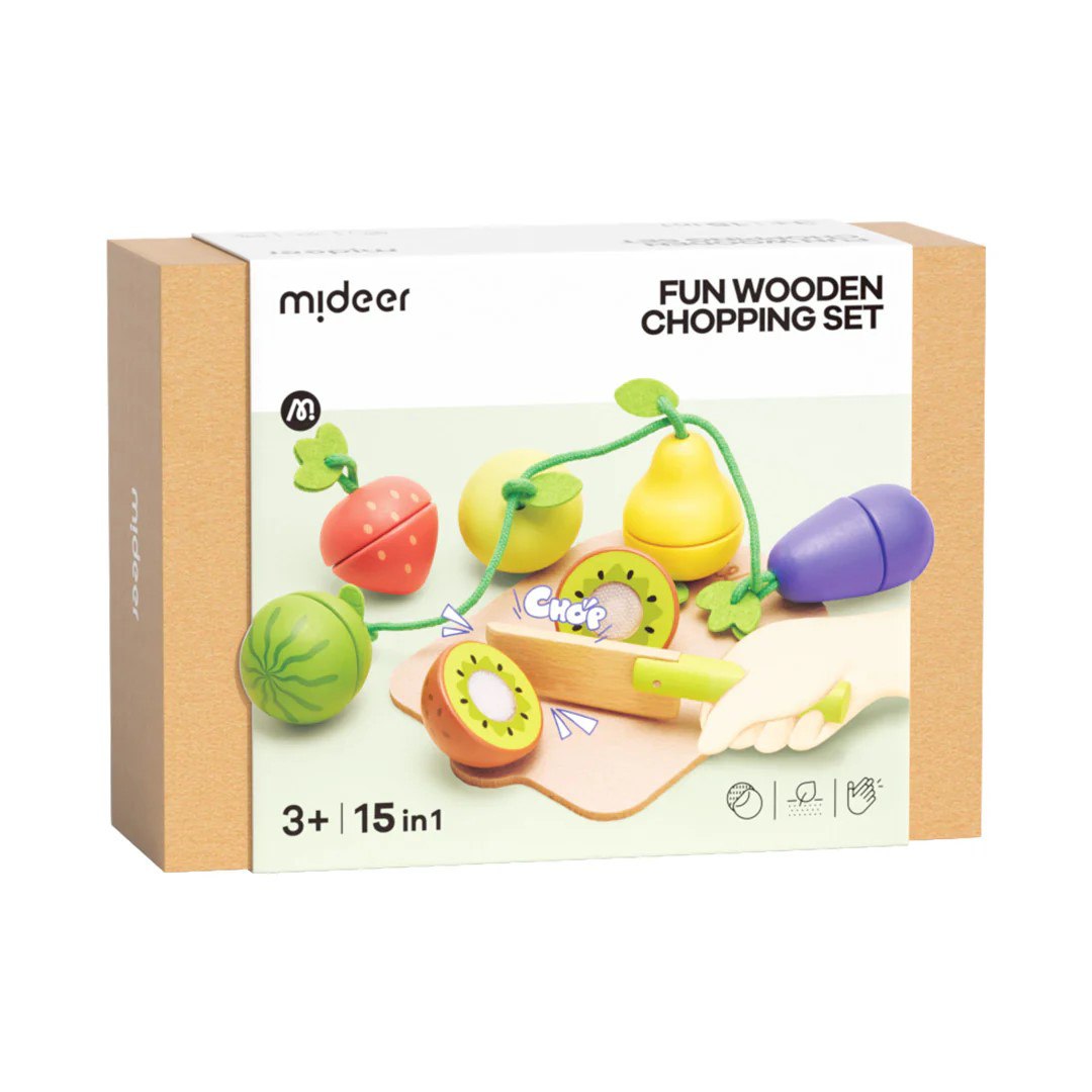 Mideer – Wooden Food Set-Delicious Fruit &amp; Vegetable Shop