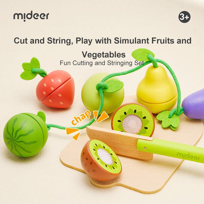 Mideer – Wooden Food Set-Delicious Fruit &amp; Vegetable Shop