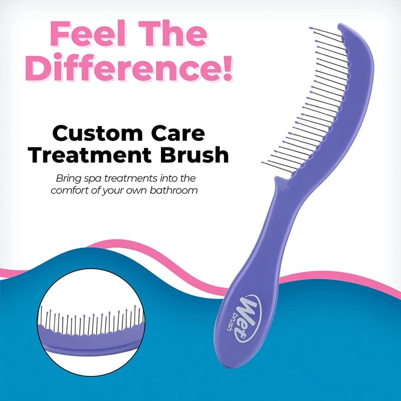 WB Custom Care Thin Hair Detangling Comb-Purple