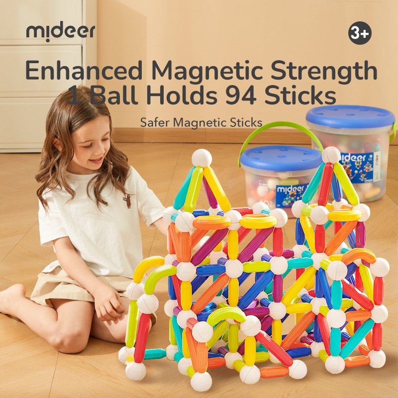 Mideer – Rainbow Magnetic Sticks-60Pcs