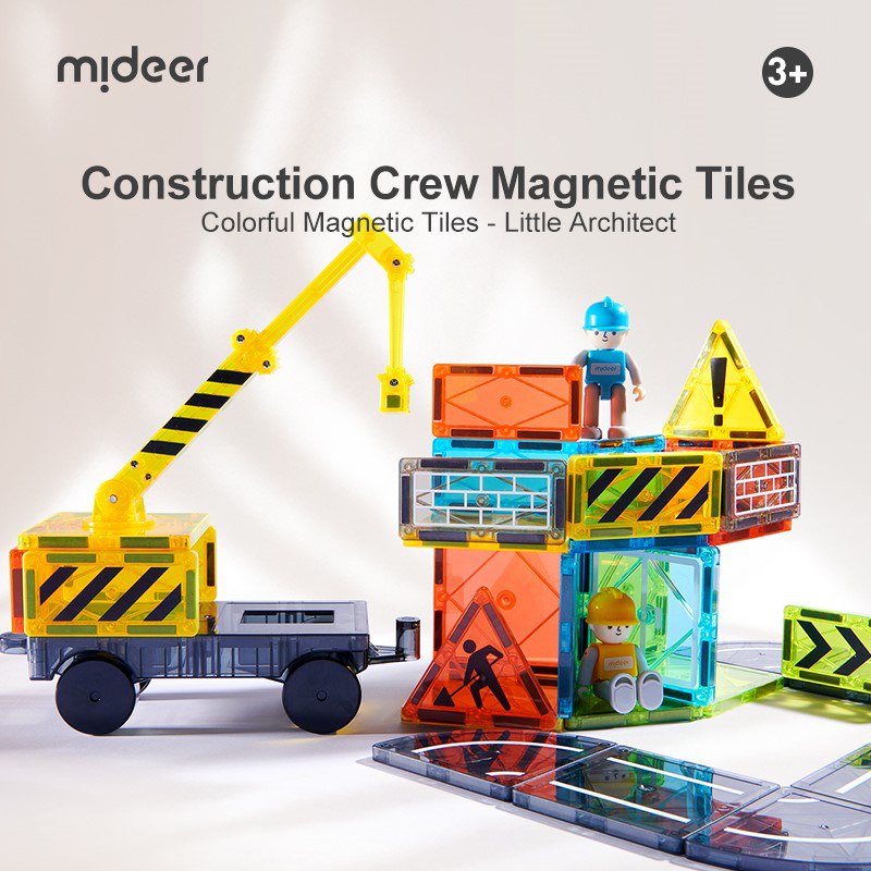 Mideer - Little Architect - Colorful Magnetic Tiles | 36pcs