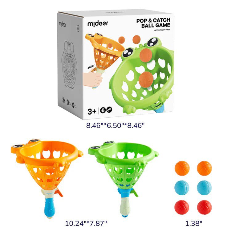 Mideer - Pop And Catch Ball Game - Happy Vitality Frog