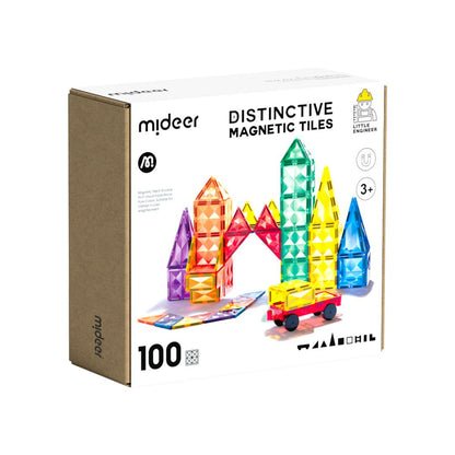 Mideer - Colorful Magnetic Tiles - 100Pcs