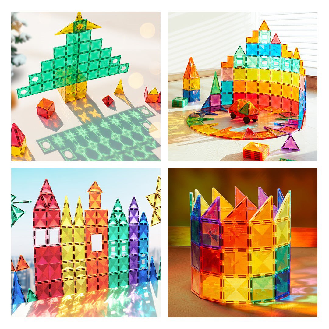 Mideer - Colorful Magnetic Tiles - 100Pcs