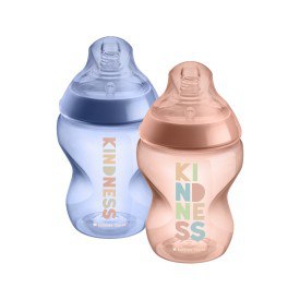 Tommee Tippee Closer to Nature Bottle 260 Ml, 6 Bottles, Kindness Design