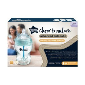 Tommee Tippee Advanced Anti-Colic Baby Bottles Kit, 260 Ml, 3 Pieces +0