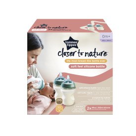 Tommee Tippee Closer to Nature Soft Feel Silicone 260ml – Pack of 2