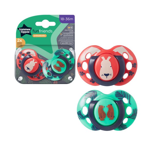 Tomee Tippee Fun Style Orthodontic Soothers 18-36M