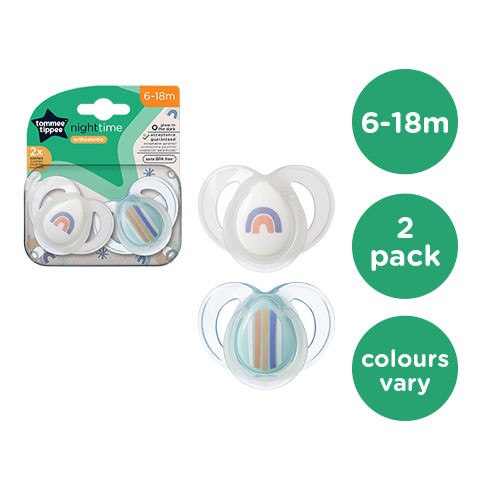 Tommee Tippee Night Time Soother 2x 6-18m