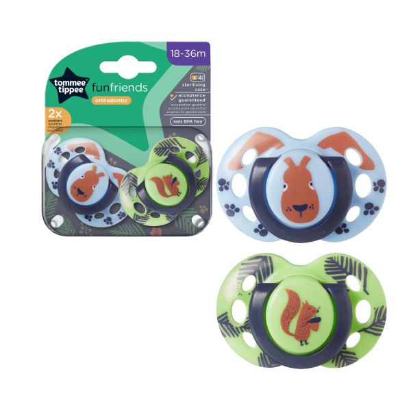 Tomee Tippee Fun Style Orthodontic Soothers 18-36M