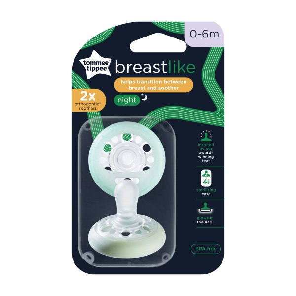 Tommee Tippee Closer to Nature Breast Like Soothers 0-6 Months – Pack of 2