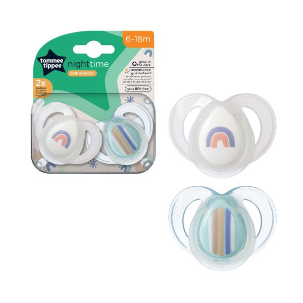 Tommee Tippee Night Time Soother 2x 6-18m