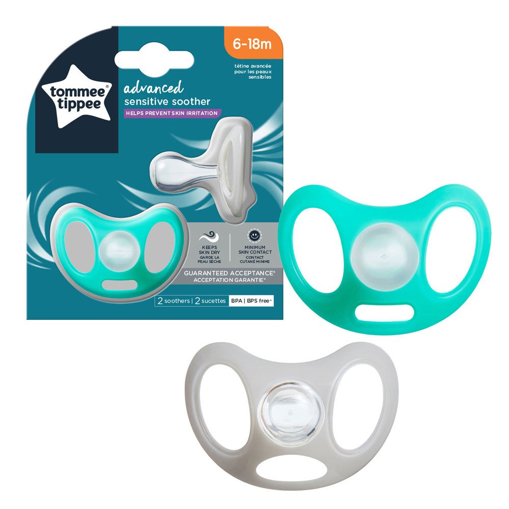 Tommee Tippee Advanced Sensitive Soothers (6-18m) 2pcs