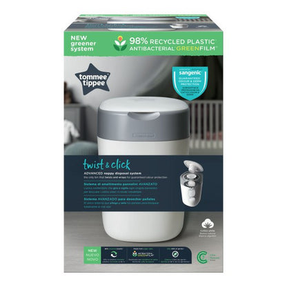 Tommee Tippee Twist &amp; Click Diaper Disposal Bin White, 1pcTommee