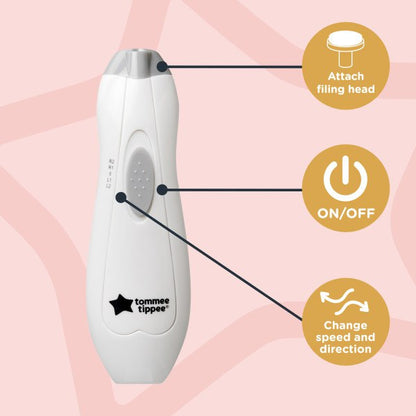 Tommee Tippee Electric Baby Nail File Trimmer,