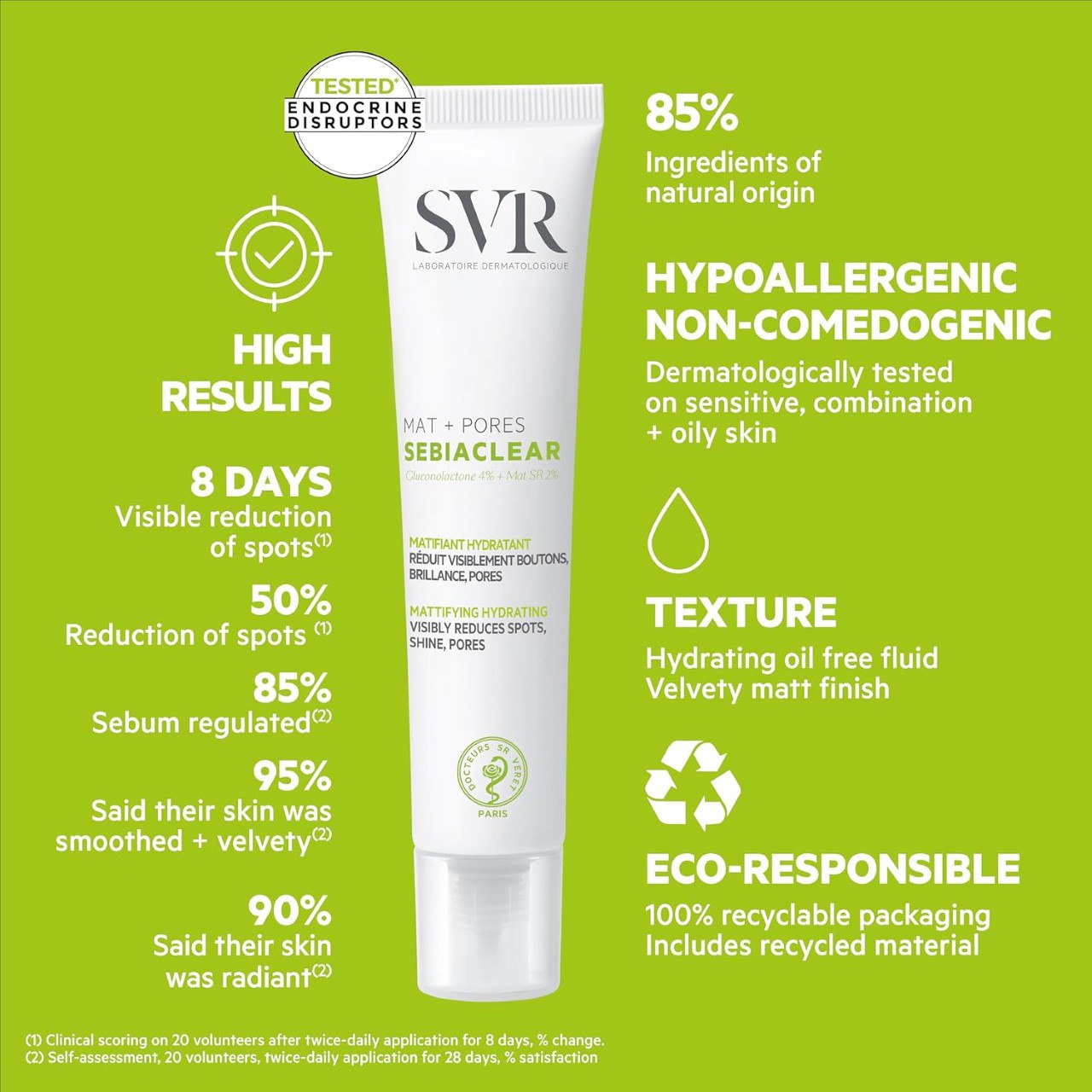 SVR SEBIACLEAR Mat &amp; Pores Sebum-Regulator Cream - NEW FORMULA(40ml)