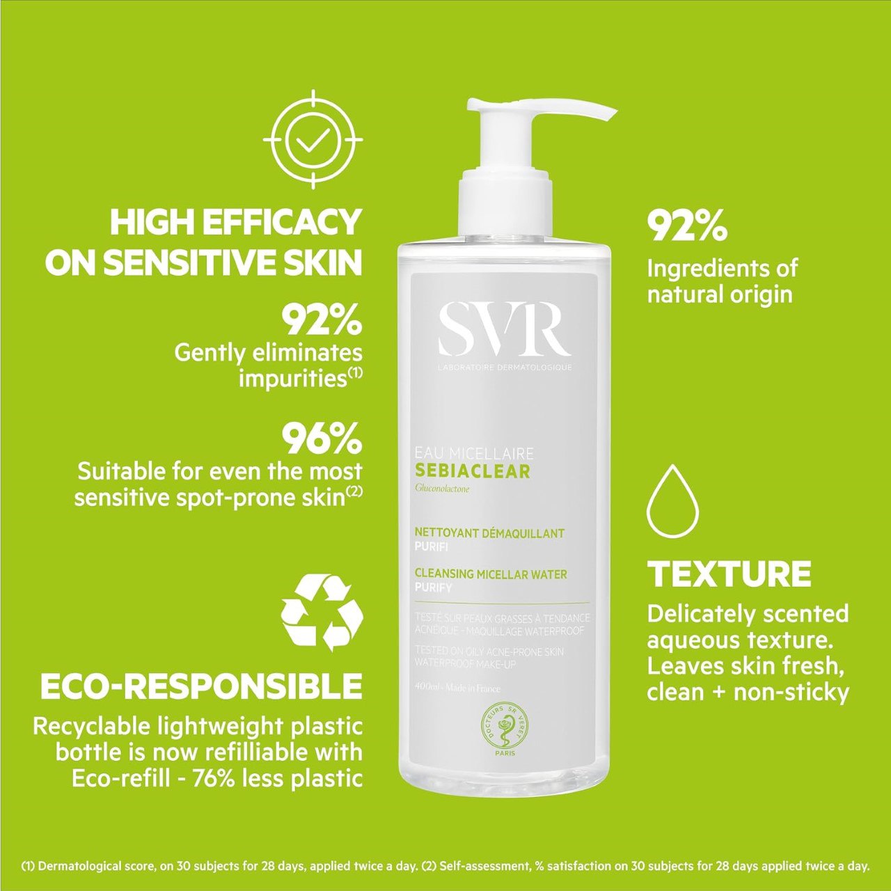 SVR SepiaClear Makeup Remover Micellar Water 400ml