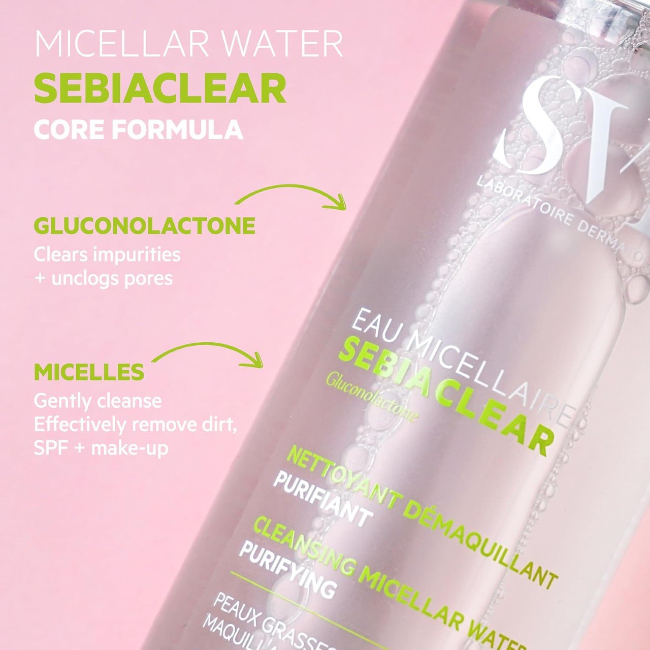 SVR SepiaClear Makeup Remover Micellar Water 400ml