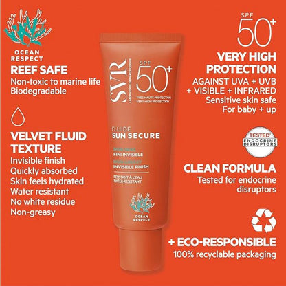 Svr sun secure fluid non-greasy invisible finish spf50 50ml