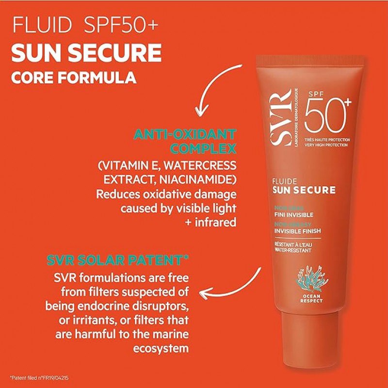 Svr sun secure fluid non-greasy invisible finish spf50 50ml