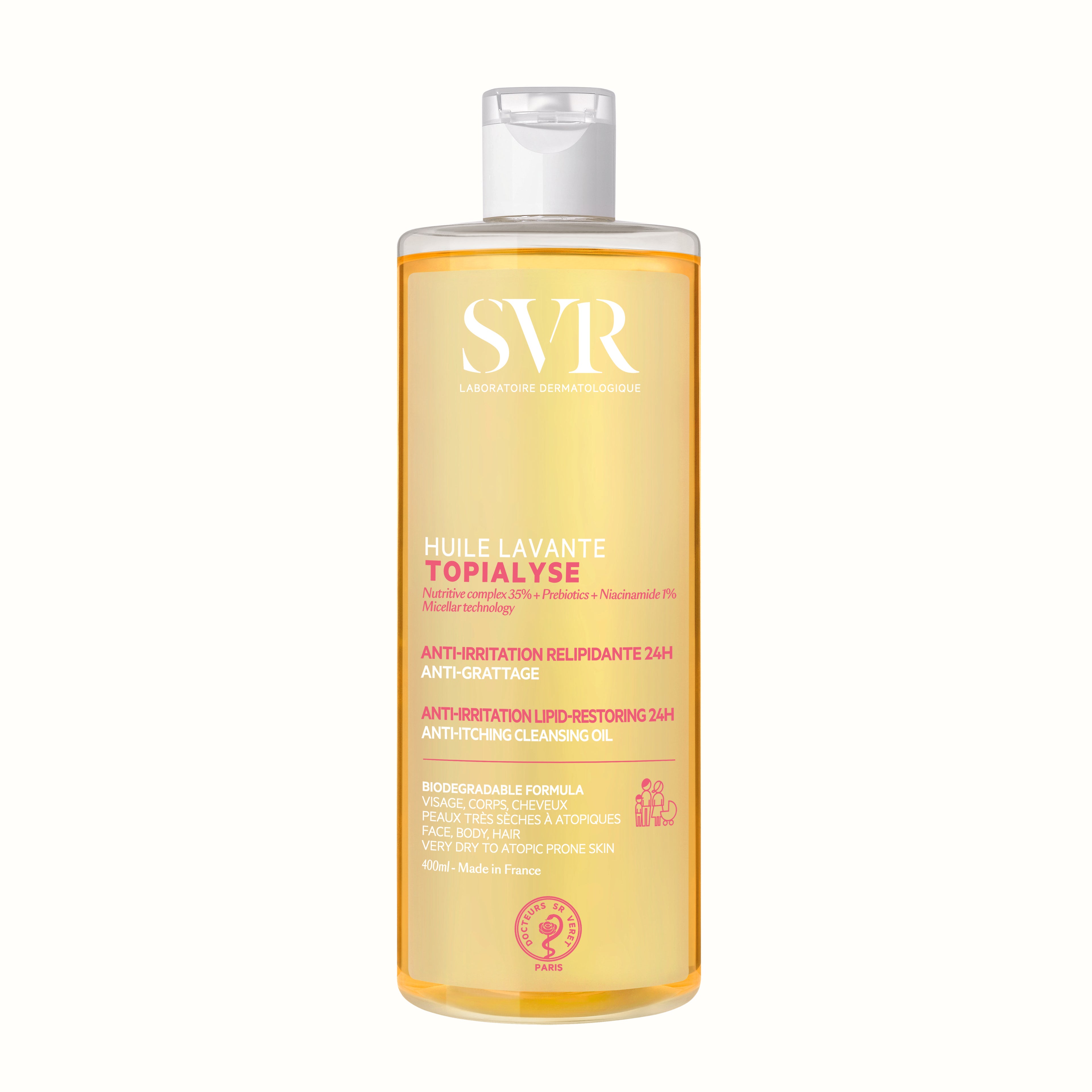 SVR TOPIALYSE HUILE CLEANSING MICELLAR OIL 400ML