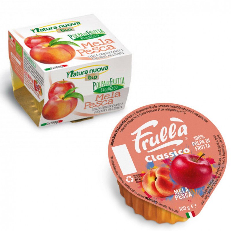 Apple, coconut and pineapple puree - organic, Frulla, 100 g