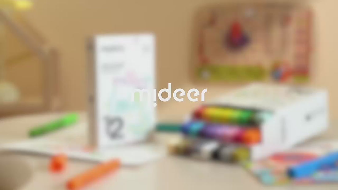 Mideer Acrylic Markers – Ultra-soft nib (12 Colors)