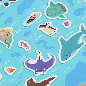 Mideer - Reusable Jelly Sticker - Incredible Aquarium